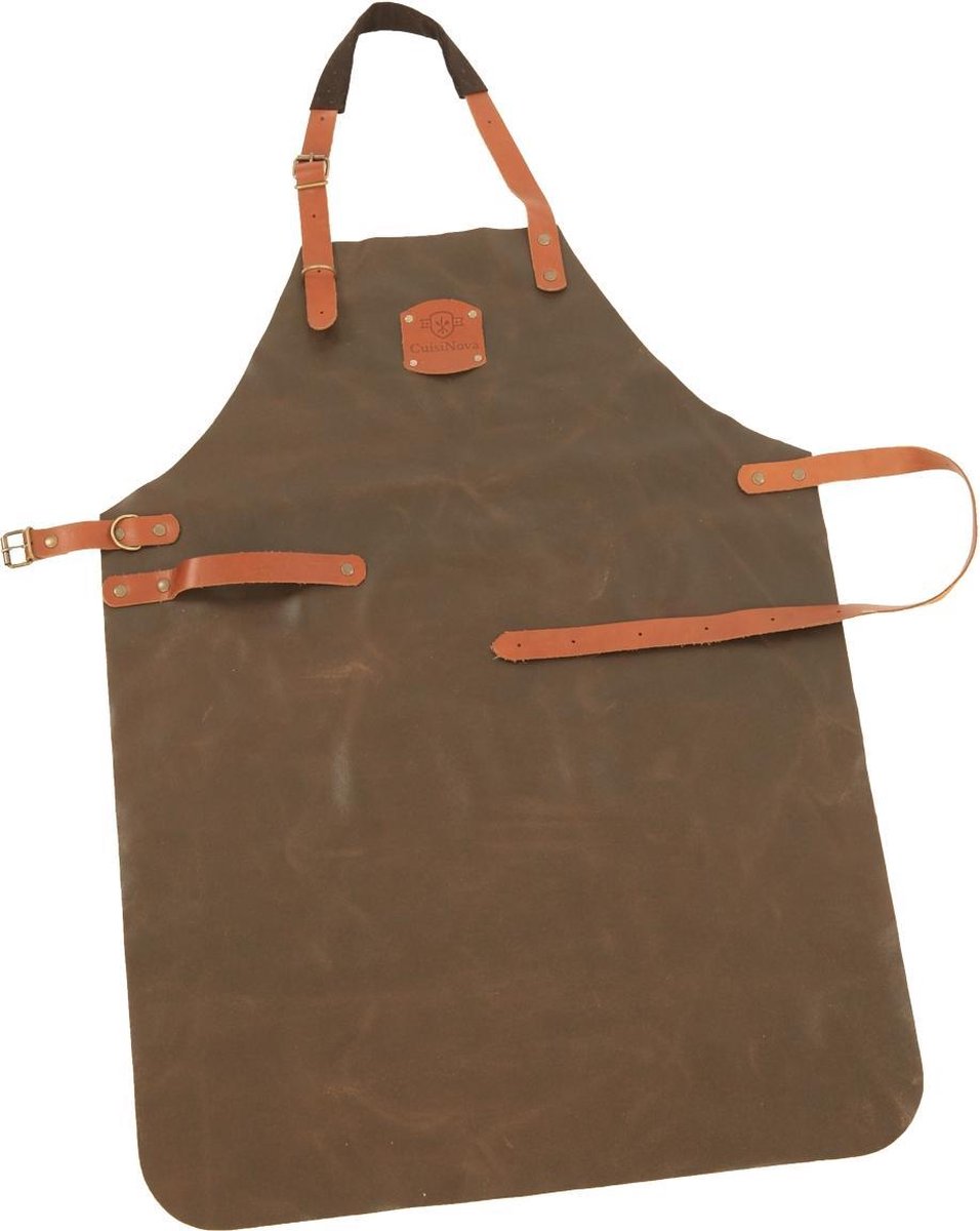 Cuisinova Keukenschort - Leder - Bruin