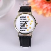 Emoji horloge zwart
