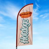 Beachflag - Hotdogs - Vlag + Hengelsysteem - Actievlag.nl