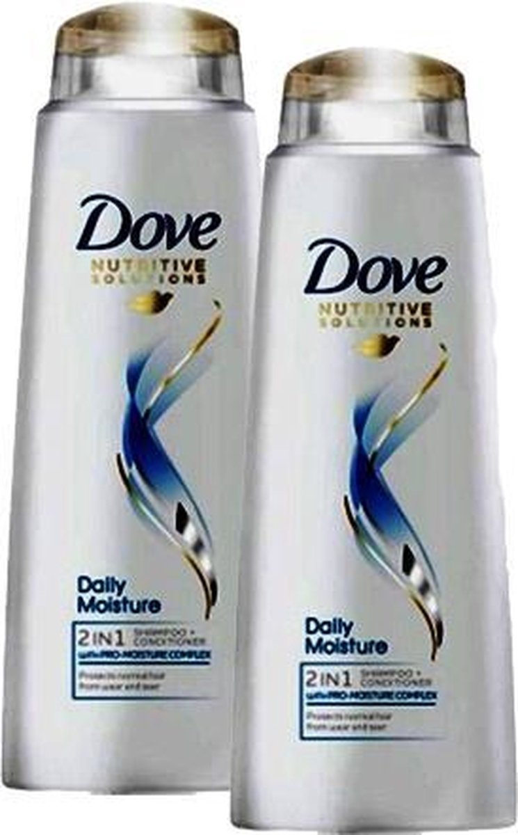 Dove Daily Moisture 2 in 1 shampoo 2x 250 ml