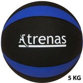 Trenas - Pro Medicijnbal - Medicine bal - Rubber - 5 kg - Zwart-Blauw