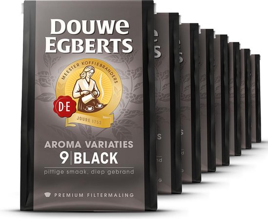 Moment Uitgaand hoop Douwe Egberts Premium Black Arome snelfiltermaling - 8 x 250 gram | bol.com