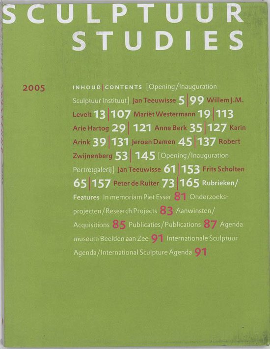 Cover van het boek 'Sculptuur Studies / 2005 / druk 1' van J. Teeuwisse
