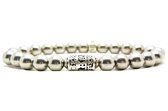 Beaddhism - Armband - Mantra - 8 mm - Zilver - Hematiet (RVS Steel colored) - 20 cm