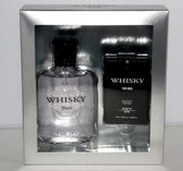 Whisky Black Cadeauset 100 ml met exclusieve reis flacon ( Sterk kruidige geur bestaande uit Noten, Guaiac en Bergamot)