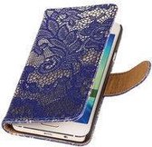 Lace Blauw Samsung Galaxy S4 Book/Wallet Case/Cover Hoesje