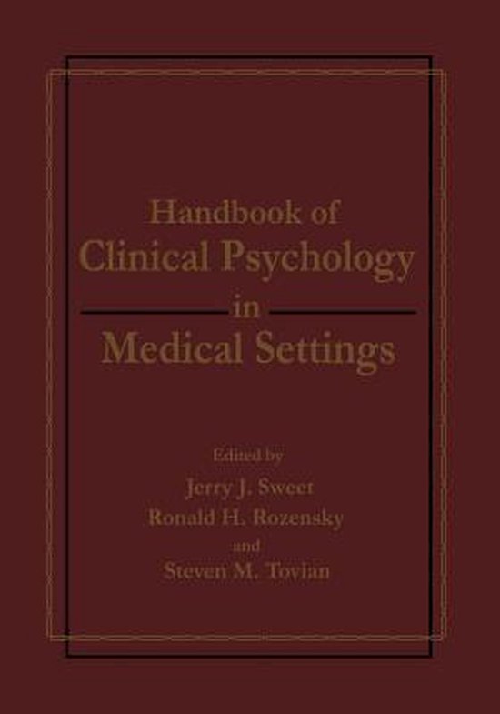 Handbook of Clinical Psychology in Medical Settings - cover