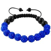 Fako Bijoux® - Armband - Disco Dots - Deluxe - Blauw