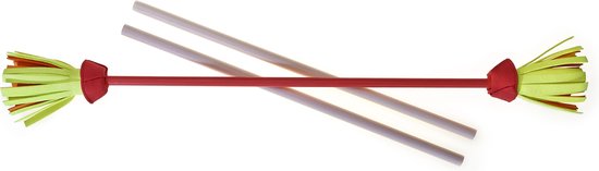 Set Acrobat Flower Stick tige ROSE, fleur rose / jaune / orange + bâtons à main