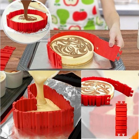 Verdeelstuk vijandigheid Refrein Flexibele siliconen bakvorm 'Bake Snake' voor taarten, cakes, brood in  diverse vormen | bol.com