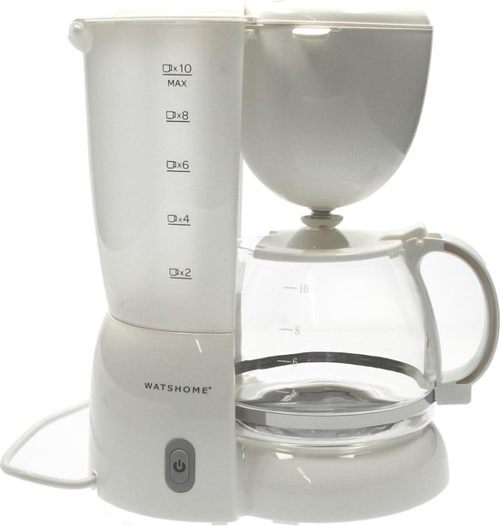 Watshome Koffiezetapparaat Wit 750 W 1.25 L – 30cm | Koffie Zetten |  Koffiezetter | bol.com