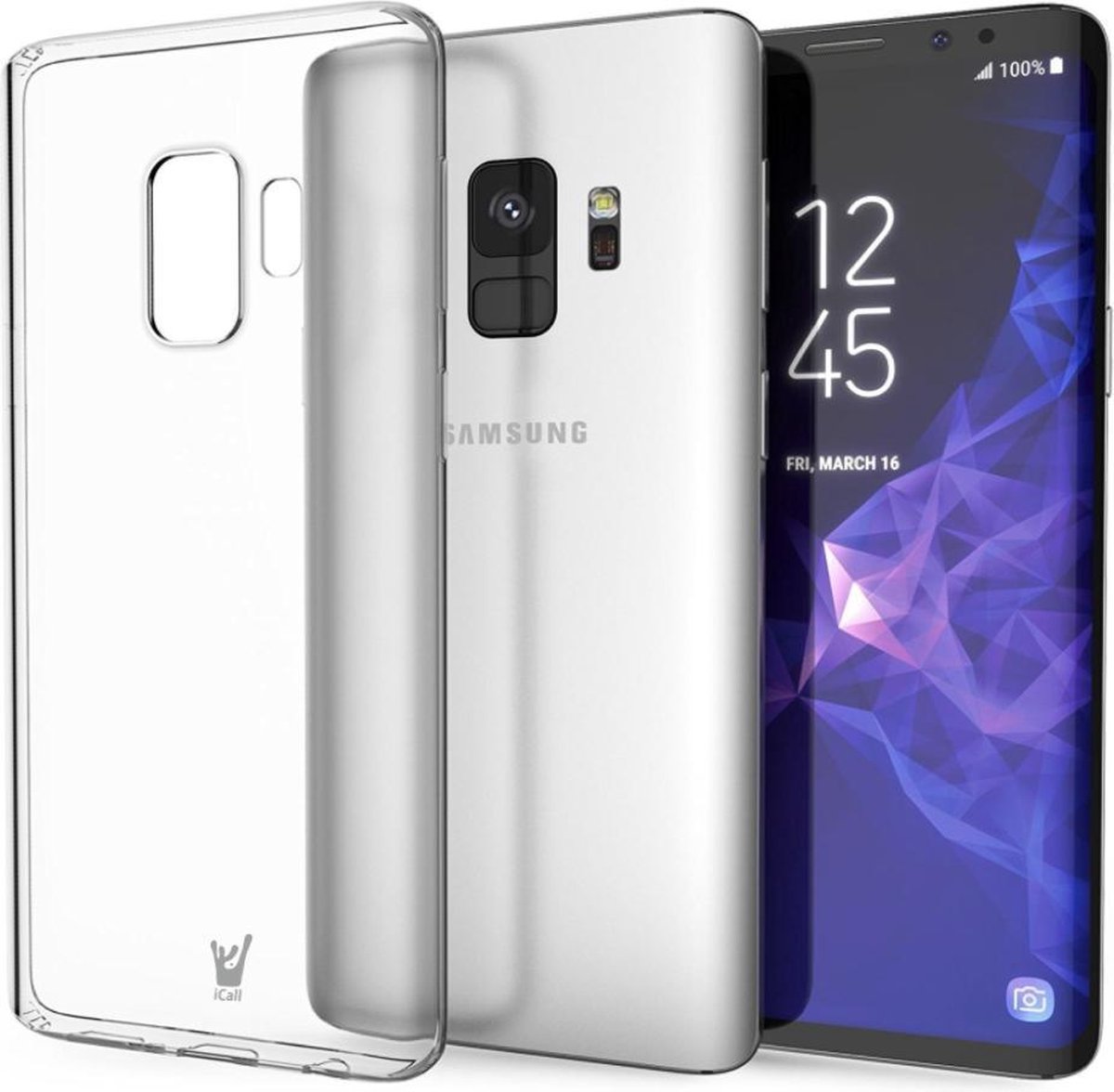 Siliconen Hoesje geschikt voor Samsung Galaxy S9 - Transparant op Prijzenvolger.com