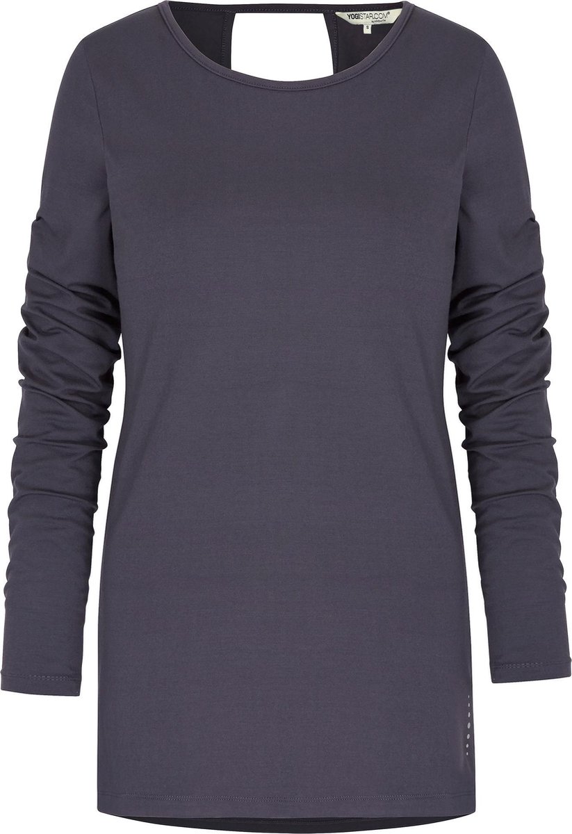 Yoga Top "Open Back" - pebble XS Sportshirt casual YOGISTAR