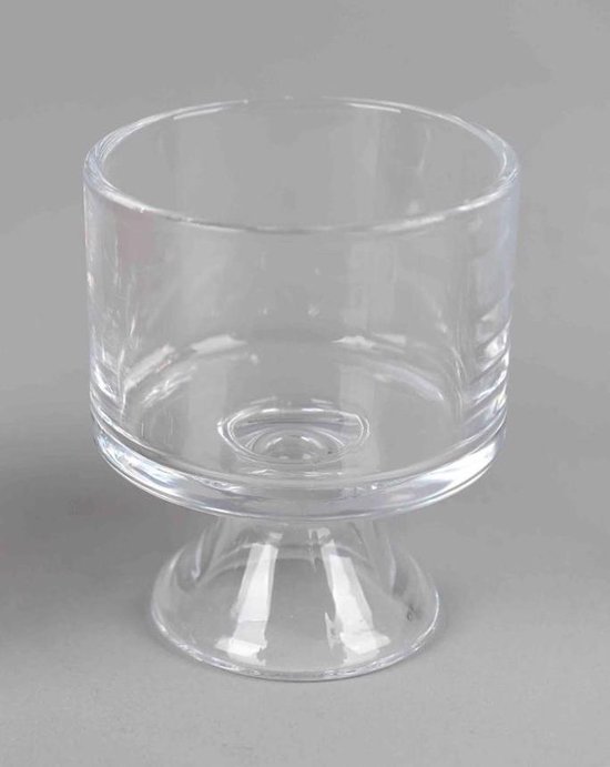 Rasteli Kandelaar-Stompkaarshouder Glas D 8,8 cm H 10,5 cm Voordeelaanbod  per 2 stuks... | bol.com