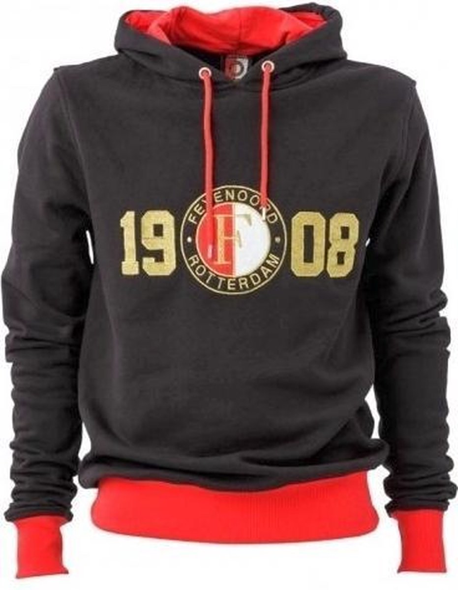 Feyenoord Sweater Hooded 1908 Maat Xl Zwart | bol.com