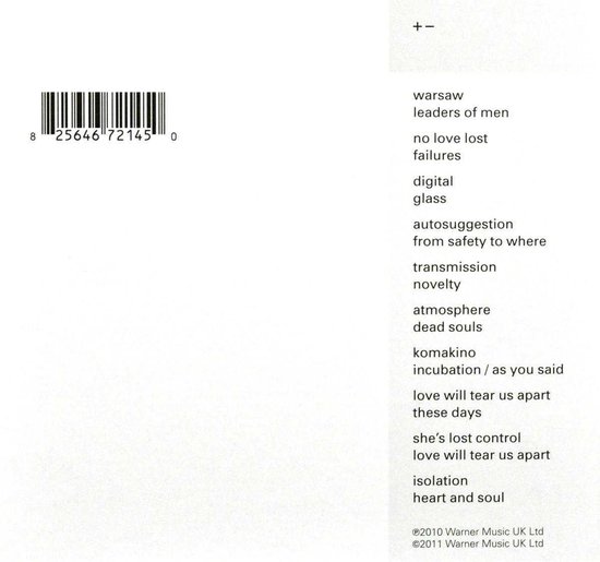 Plus Minus '+-' (singles 1978-1980), Joy Division | Muziek | bol