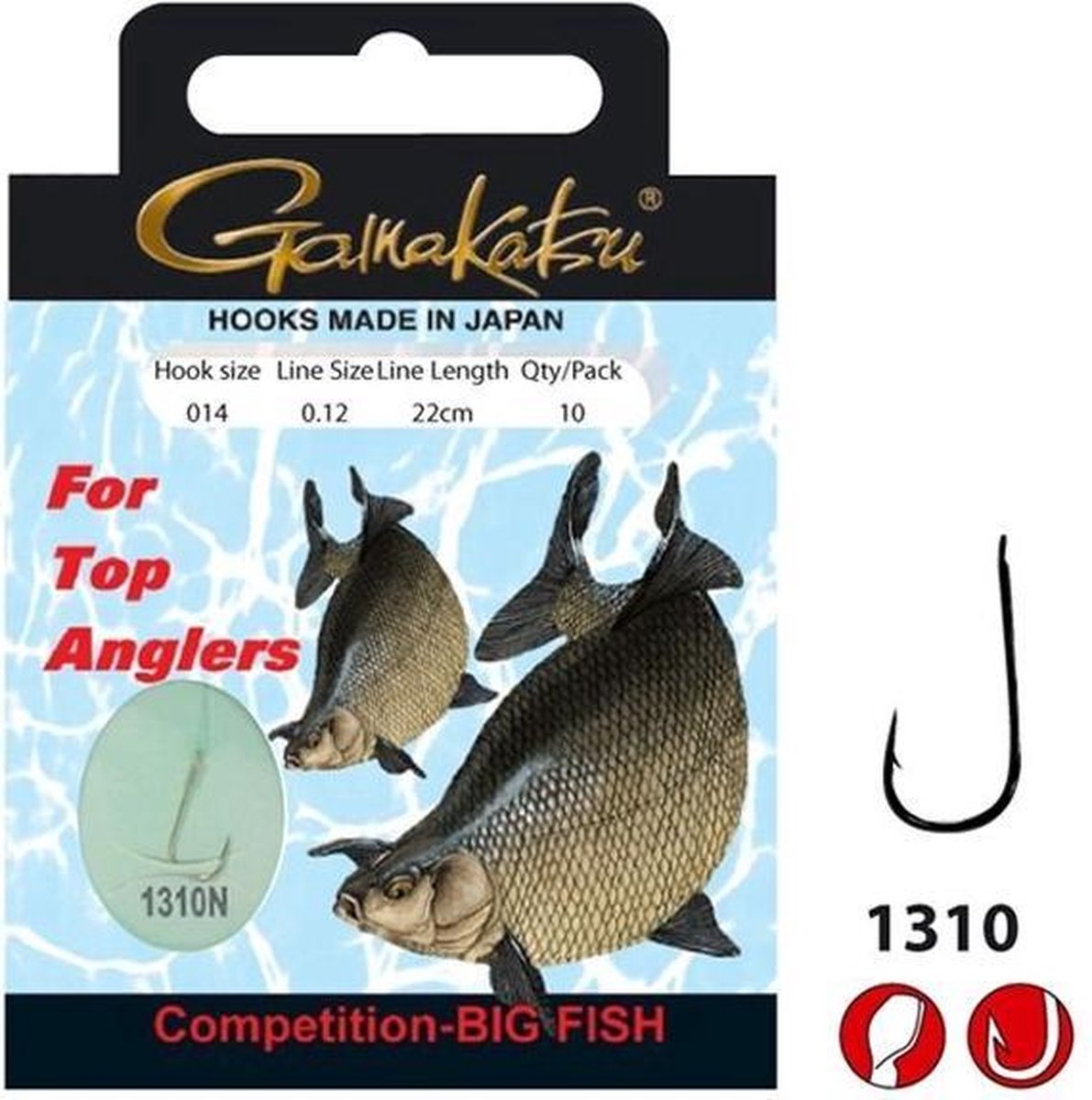 Gamakatsu Competition Allround - 1310N - Haakmaat 16 - Lijndiameter 0.10