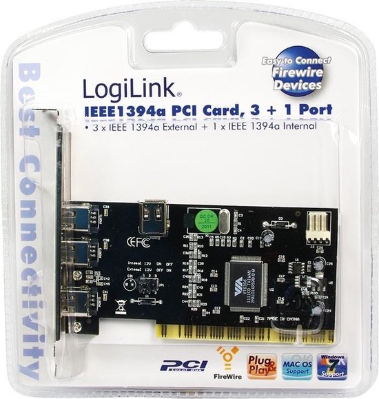 LogiLink 4port FireWire PCI Card interfacekaart/adapter