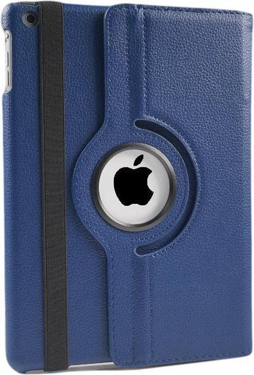 iPad Hoes 360° Draaibaar Leer Donker Blauw. Voor de iPad 2. iPad 3 en iPad 4.
