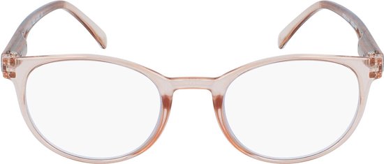 SILAC - Pink Cristal 7402 – leesbril met grote ovale glazen voor dames – vergrootglas met vergroting, uniseks, licht en duurzaam, dioptrieën 3,25 – roze transparant