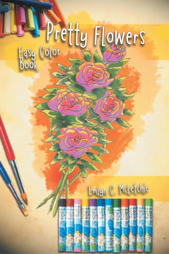 Pretty Flowers Easy Color Book - cover