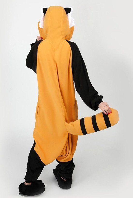 Per ongeluk werkzaamheid emmer KIMU Onesie wasbeer rode panda pak kostuum - maat XS-S - wasbeerpak  jumpsuit huispak | bol.com
