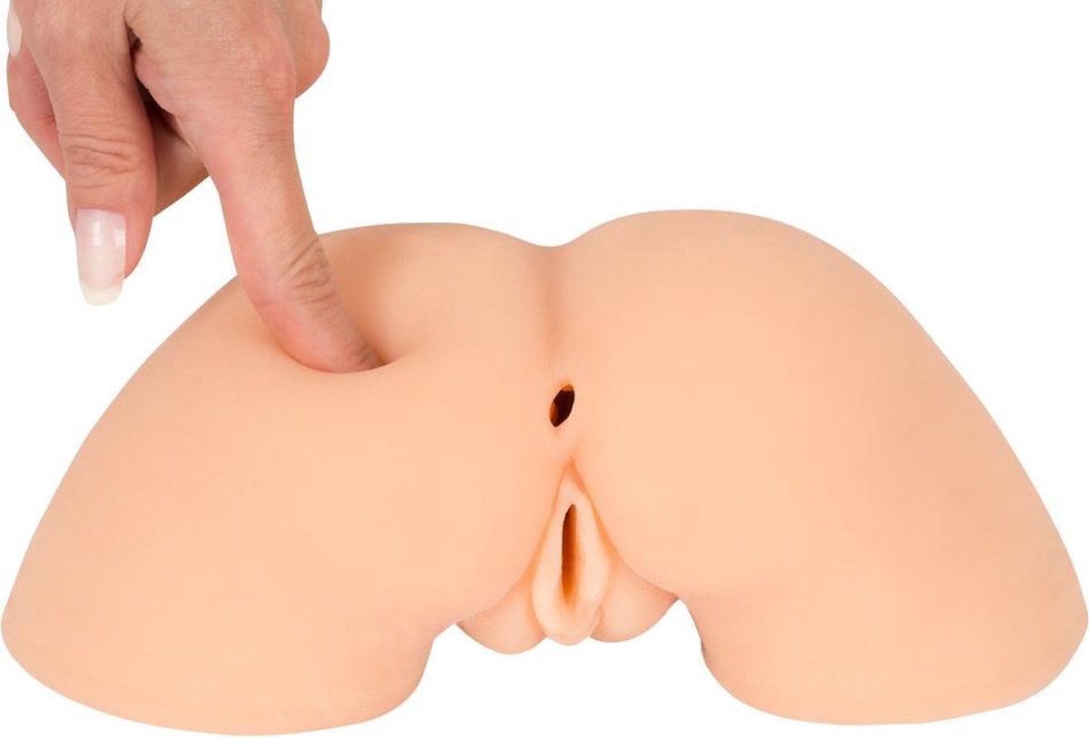 Goedkoopste Excellent Power – Realistische Doggy Kunsthuid ToGo Masturbator met Anus en Vagina – 23.5 cm – beigeig