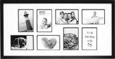 Deknudt Frames multifotolijst S45SK2 P8 - zwart - 8x foto 10x15cm