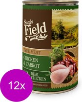 Sam's Field Blik True Meat 400 g - Hondenvoer - 12 x Kip&Wortel