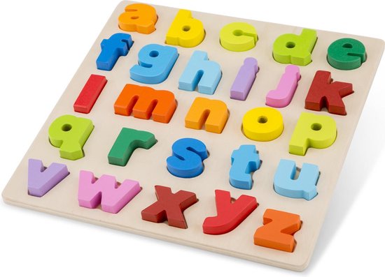 server leerboek leer New Classic Toys Houten Alfabet Puzzel - Kleine Letters | Games | bol.com