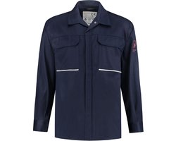 Yoworkwear Blouse vlamvertragend + antistatisch - navy - maat 3XL