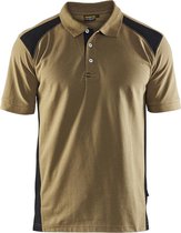 Blåkläder 3324-1050 Piqué Polo Khaki/Zwart maat 4XL