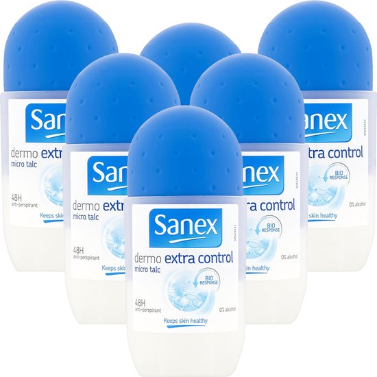 Voorzitter Gang bevel Sanex - Deo Roller - Dermo Extra Control - 6 x 50 ml - Voordeelverpakking |  bol.com