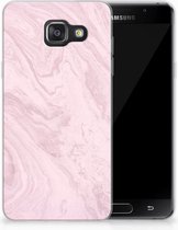 Geschikt voor Samsung Galaxy A3 2016 TPU-siliconen Hoesje Marble Pink