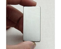 1x Super Magneet BlokMagneet 50 x 25 x 10 mm  Neodymium N52 Vernikkeld