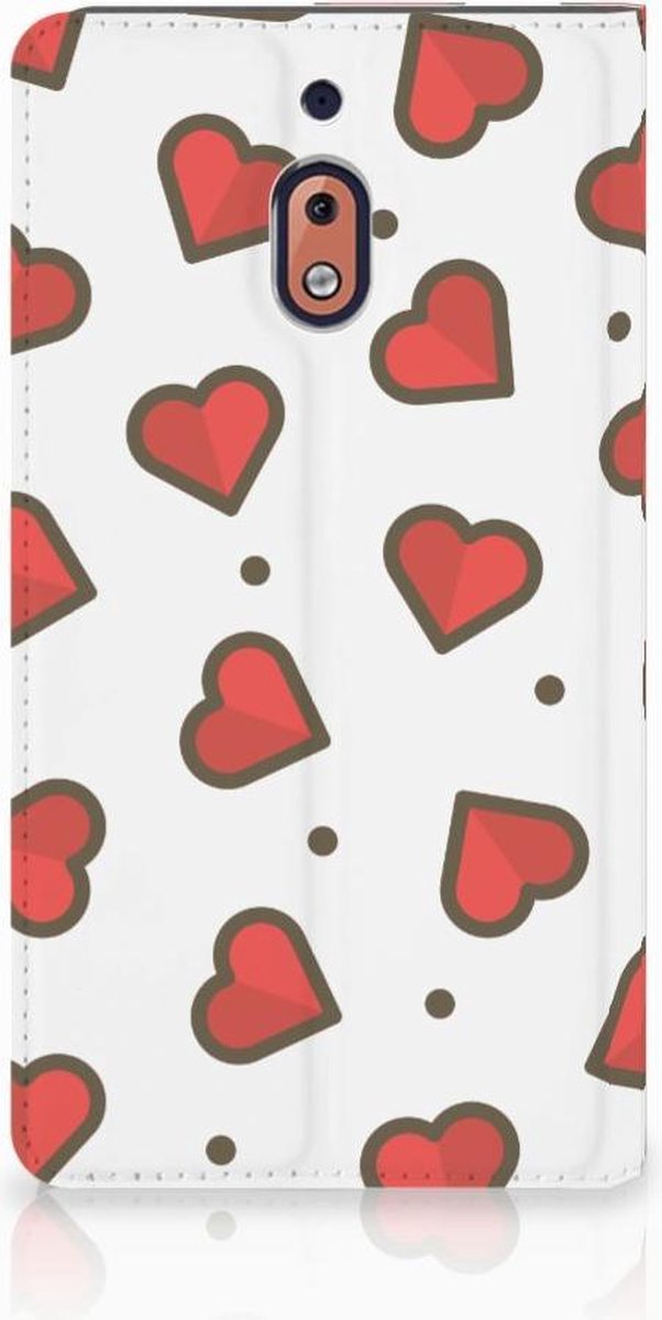 Nokia 2.1 2018 Hoesje met Magneet Hearts