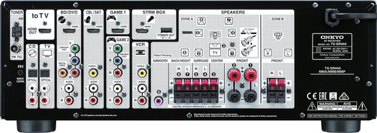 Bol Com Onkyo Tx Sr444 7 1 Av Receiver Zwart