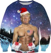 Sexgod Trump foute kersttrui Maat: L