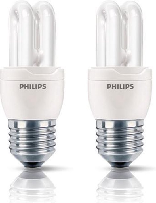 Philips Spaarlamp Genie 3W E27 - 2 stuks | bol.com