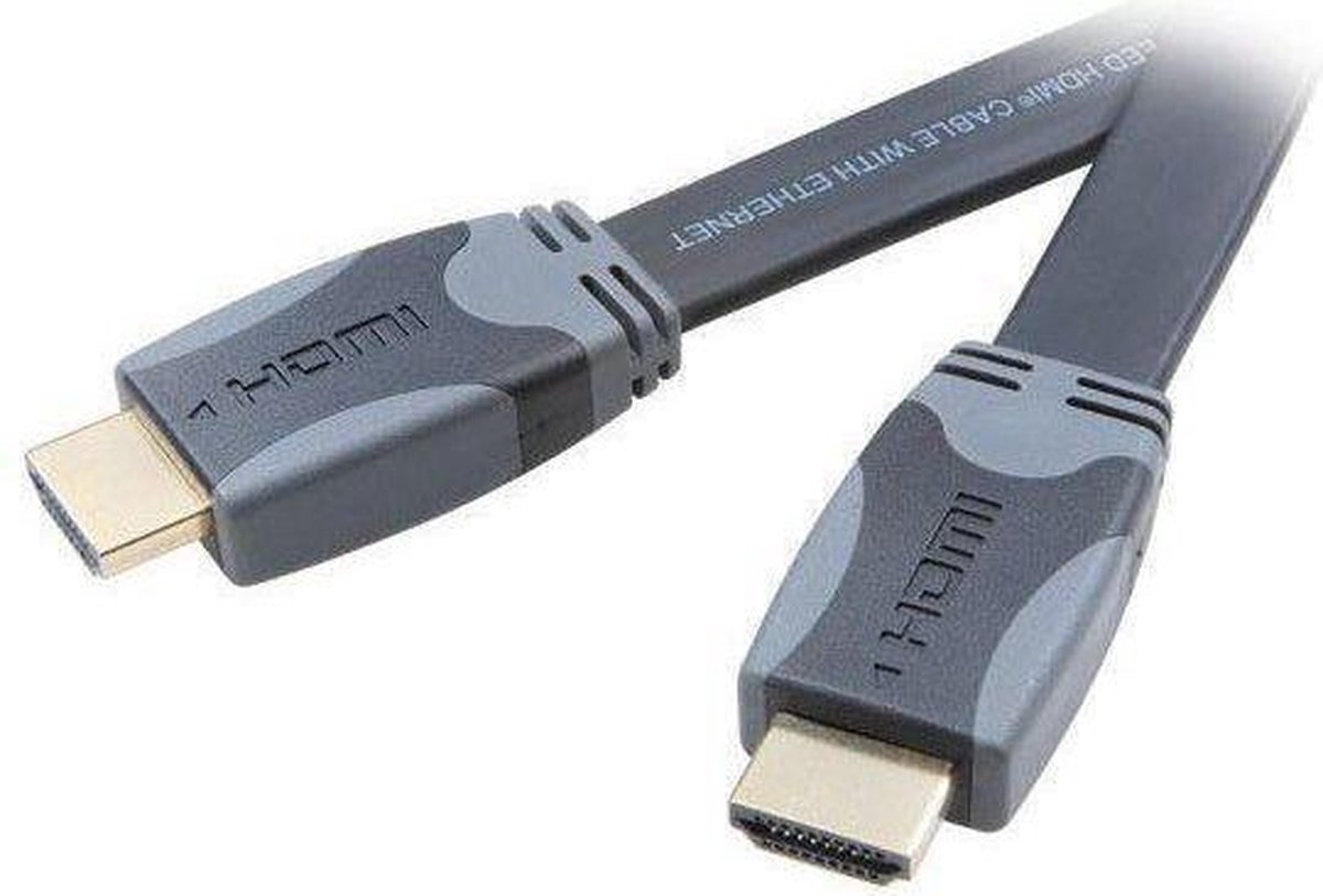 Vivanco - 1.4 High Speed HDMI platte kabel - 3 m - Zwart