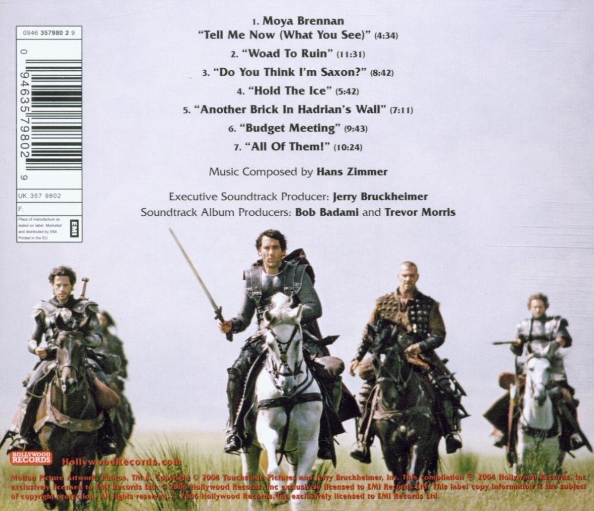 King Arthur, Original Soundtrack CD (album) Muziek