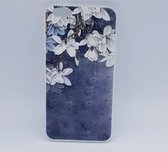 iPhone 6 Plus – hoes, cover – TPU – White Lillies on blue