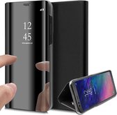 Samsung Galaxy A6 Plus Hoesje Spiegel Lederen Book Case Zwart van iCall