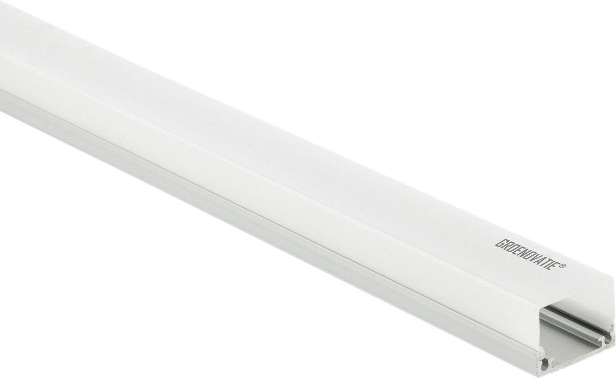 Groenovatie LED Strip Profiel Opbouw - Vierkant - 1,5 meter - Aluminium - Compleet