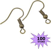 Fako Bijoux® - Crochets pour boucles d'oreilles - Couleur bronze - 100 pcs