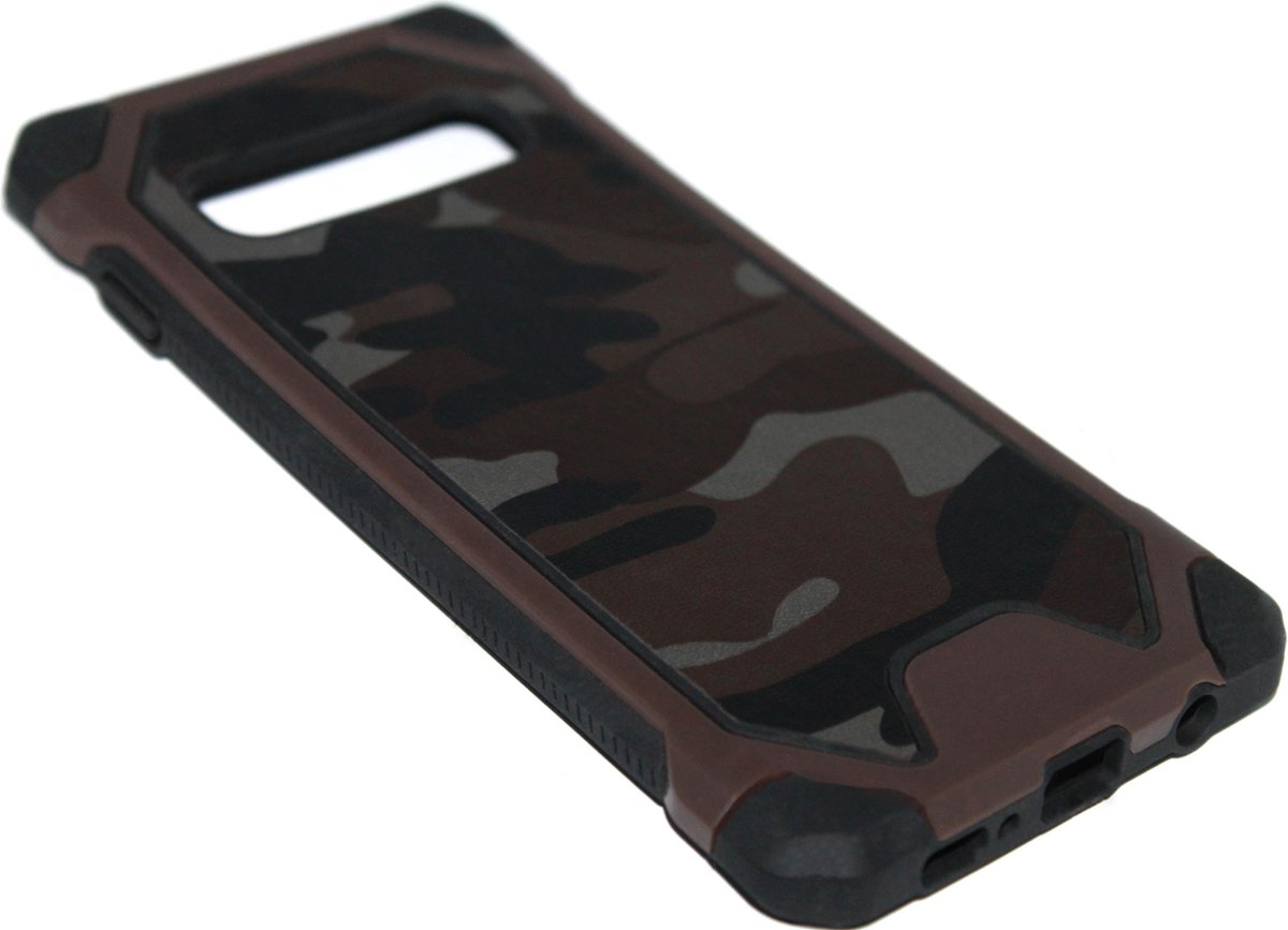 Camouflage hoesje bruin Geschikt voor Samsung Galaxy S10 Plus