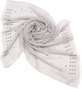 Sjaal met Studs - Viscose - 180x70 cm - Grijs