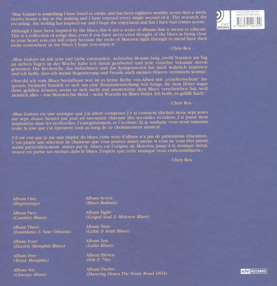 Blue Guitars Earbook, Chris Rea CD (album) Muziek bol