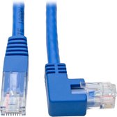 Tripp-Lite N204-001-BL-RA Right-Angle Cat6 UTP Patch Cable (RJ45) - 1 ft., M/M, Gigabit, Molded, Blue TrippLite