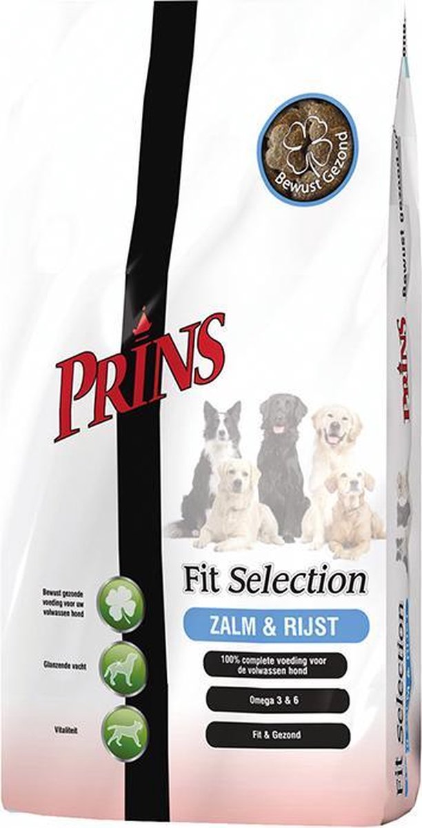 Prins Fit-Selection Zalm & Rijst Hondenvoer - 2 St à 2 kg